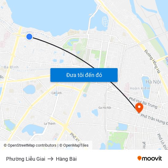 Phường Liễu Giai to Hàng Bài map