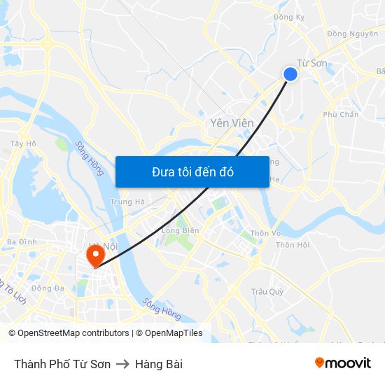 Thành Phố Từ Sơn to Hàng Bài map