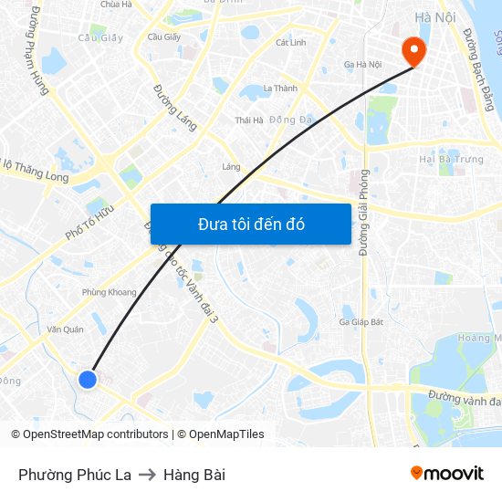 Phường Phúc La to Hàng Bài map