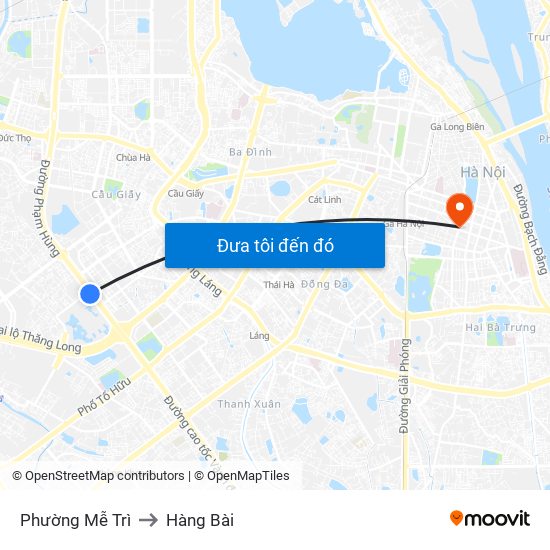 Phường Mễ Trì to Hàng Bài map