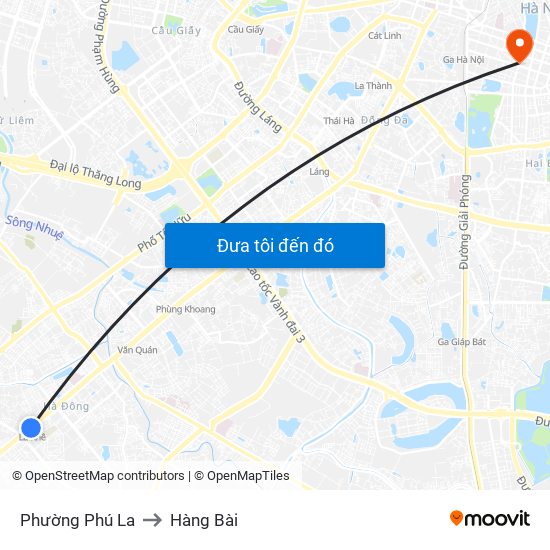 Phường Phú La to Hàng Bài map