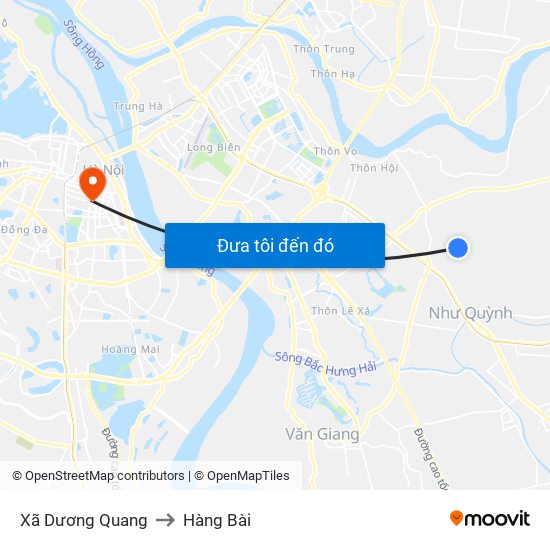 Xã Dương Quang to Hàng Bài map