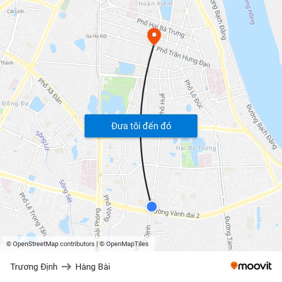 Trương Định to Hàng Bài map