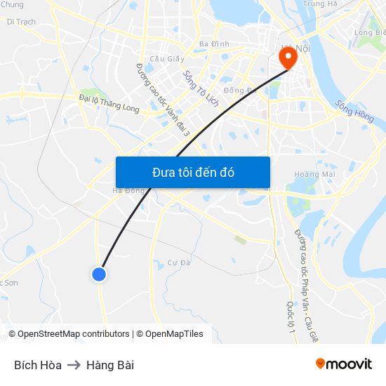 Bích Hòa to Hàng Bài map