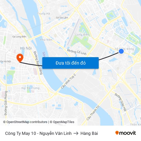 Công Ty May 10 - Nguyễn Văn Linh to Hàng Bài map