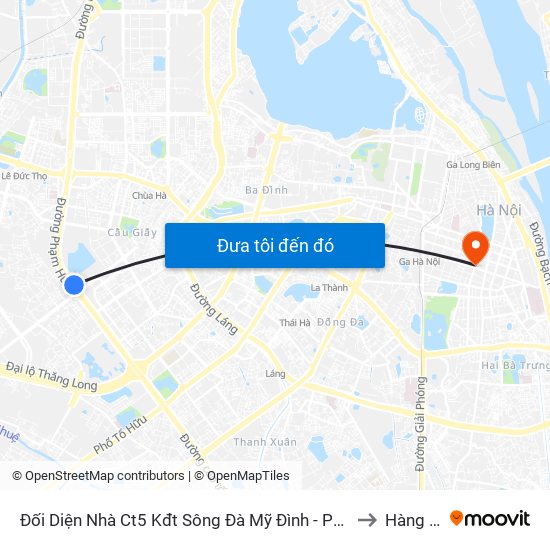 Đối Diện Nhà Ct5 Kđt Sông Đà Mỹ Đình - Phạm Hùng to Hàng Bài map