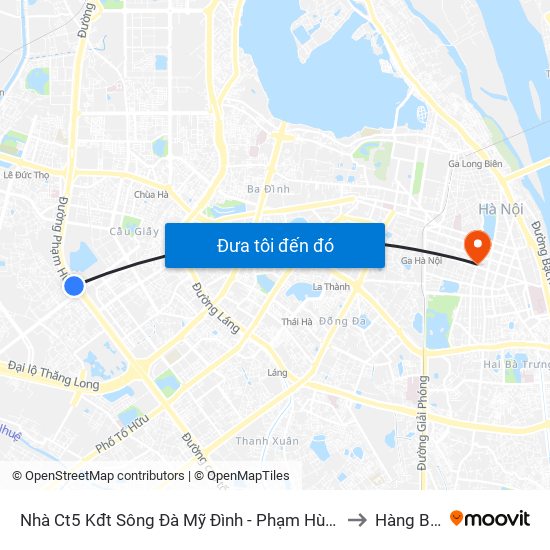 Nhà Ct5 Kđt Sông Đà Mỹ Đình - Phạm Hùng to Hàng Bài map