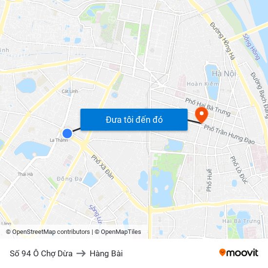 Số 94 Ô Chợ Dừa to Hàng Bài map