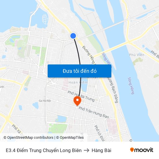 E3.4 Điểm Trung Chuyển Long Biên to Hàng Bài map