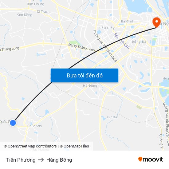 Tiên Phương to Hàng Bông map