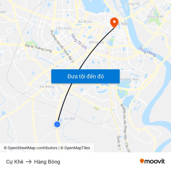 Cự Khê to Hàng Bông map