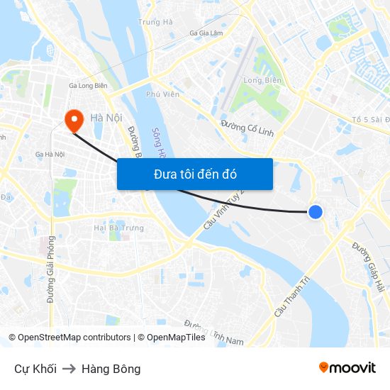 Cự Khối to Hàng Bông map