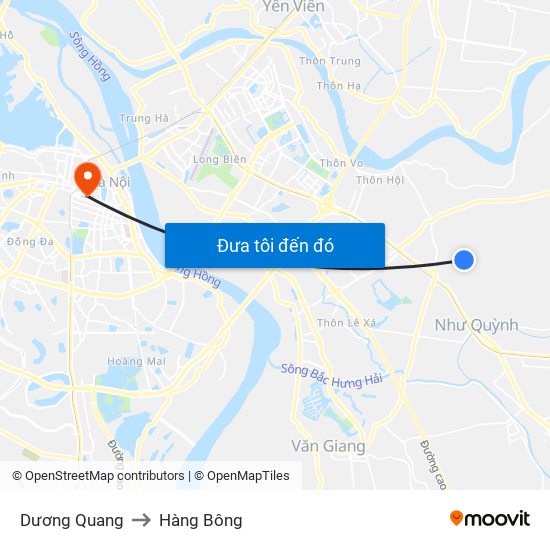 Dương Quang to Hàng Bông map