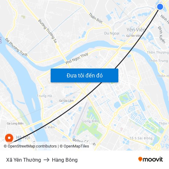 Xã Yên Thường to Hàng Bông map
