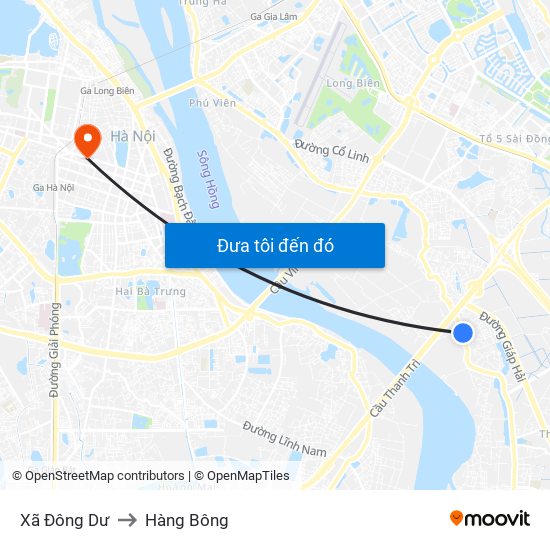 Xã Đông Dư to Hàng Bông map