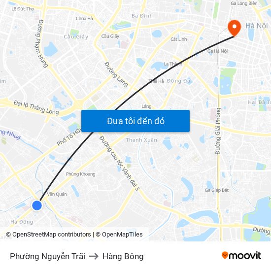 Phường Nguyễn Trãi to Hàng Bông map