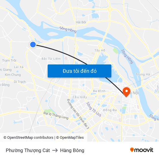 Phường Thượng Cát to Hàng Bông map