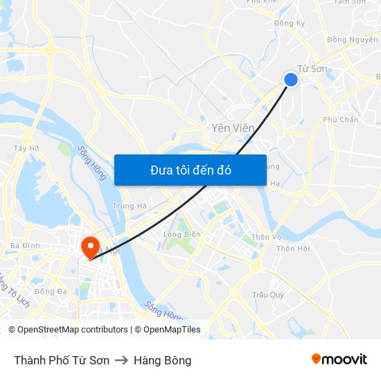 Thành Phố Từ Sơn to Hàng Bông map