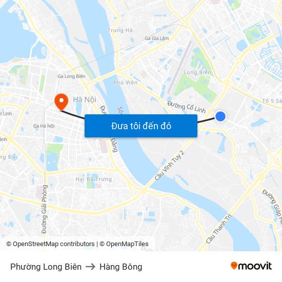 Phường Long Biên to Hàng Bông map