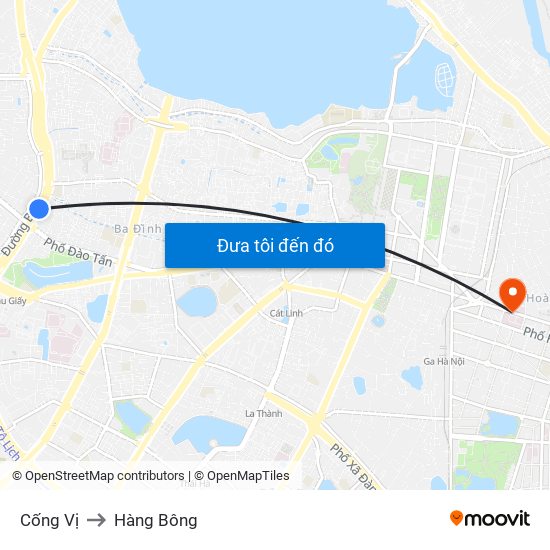 Cống Vị to Hàng Bông map