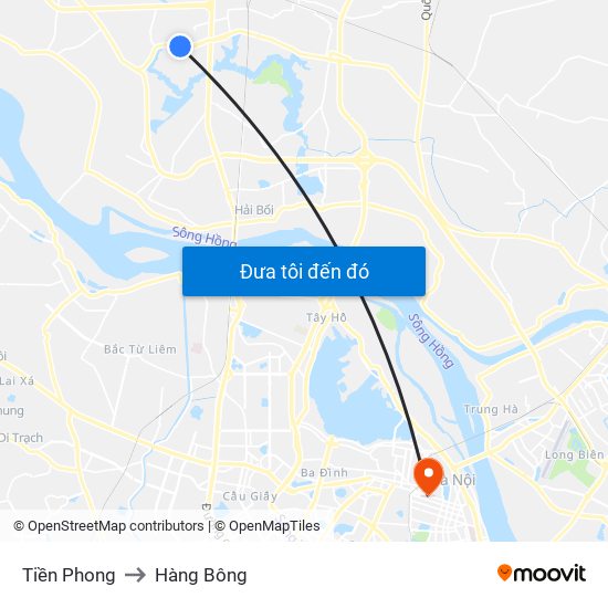 Tiền Phong to Hàng Bông map