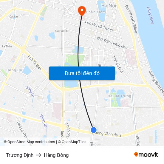 Trương Định to Hàng Bông map