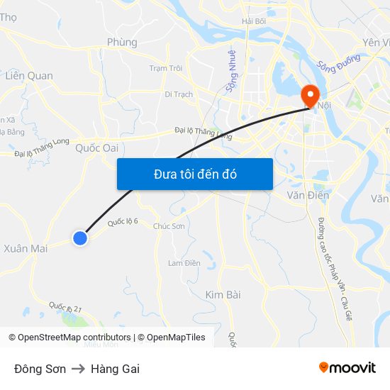 Đông Sơn to Hàng Gai map