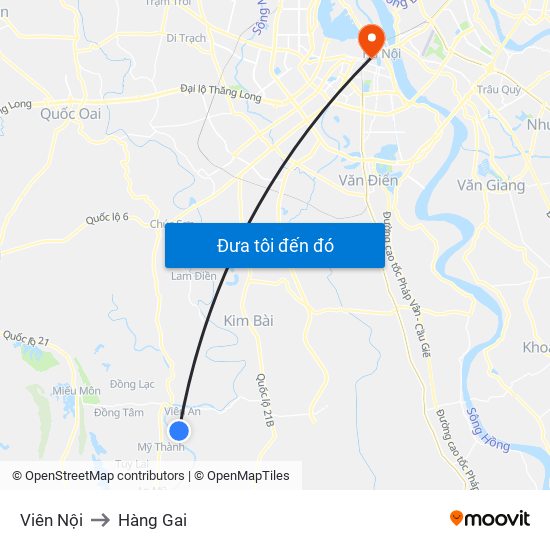 Viên Nội to Hàng Gai map