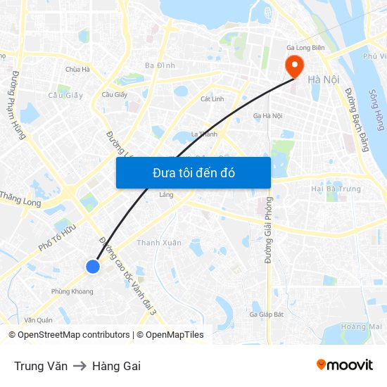 Trung Văn to Hàng Gai map