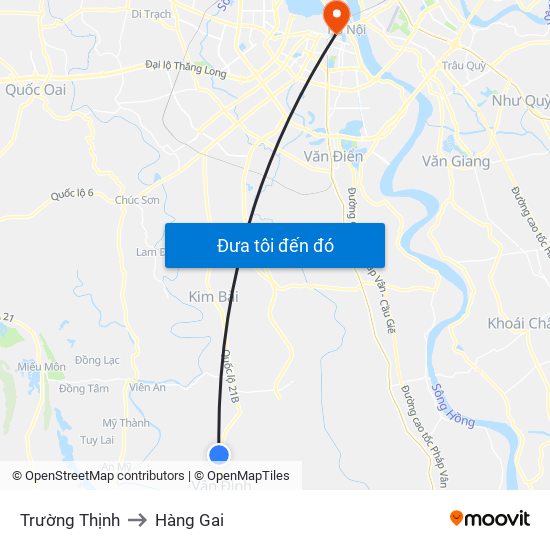 Trường Thịnh to Hàng Gai map