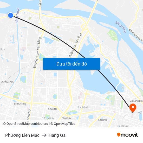 Phường Liên Mạc to Hàng Gai map
