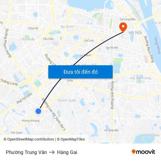 Phường Trung Văn to Hàng Gai map