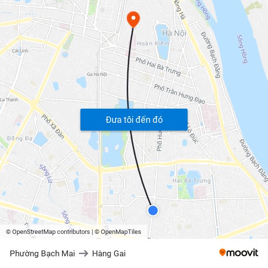 Phường Bạch Mai to Hàng Gai map