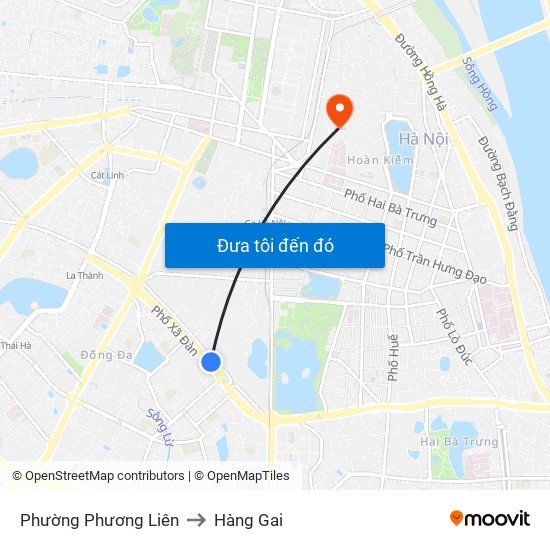 Phường Phương Liên to Hàng Gai map