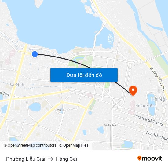 Phường Liễu Giai to Hàng Gai map