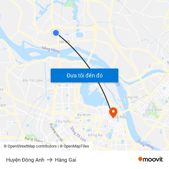 Huyện Đông Anh to Hàng Gai map