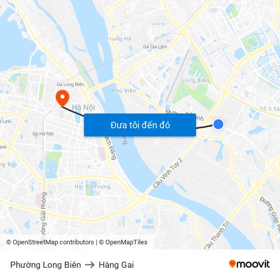 Phường Long Biên to Hàng Gai map
