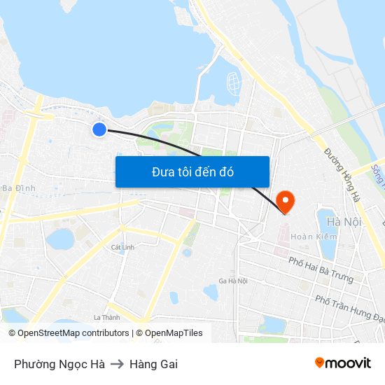 Phường Ngọc Hà to Hàng Gai map