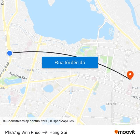 Phường Vĩnh Phúc to Hàng Gai map