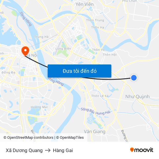 Xã Dương Quang to Hàng Gai map