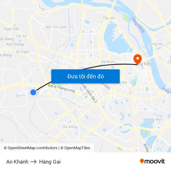 An Khánh to Hàng Gai map