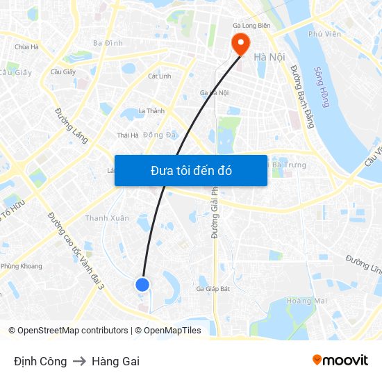 Định Công to Hàng Gai map