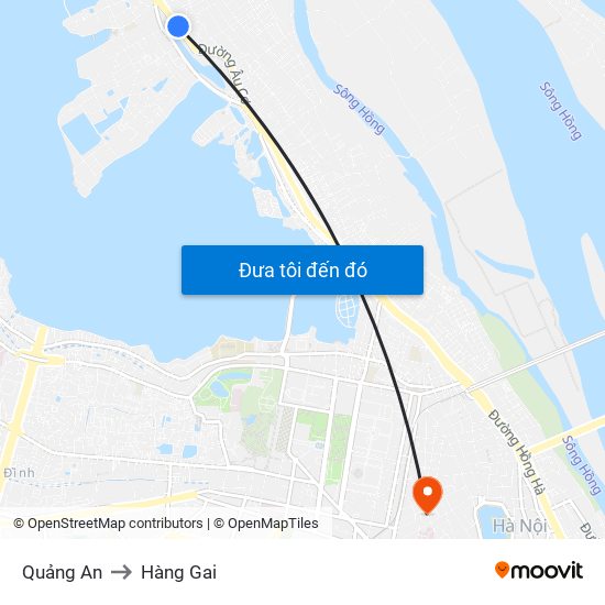 Quảng An to Hàng Gai map