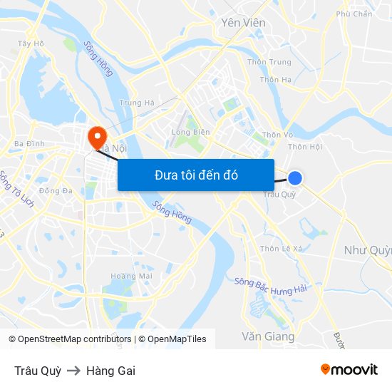 Trâu Quỳ to Hàng Gai map