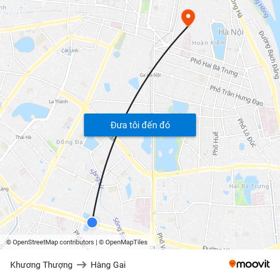 Khương Thượng to Hàng Gai map