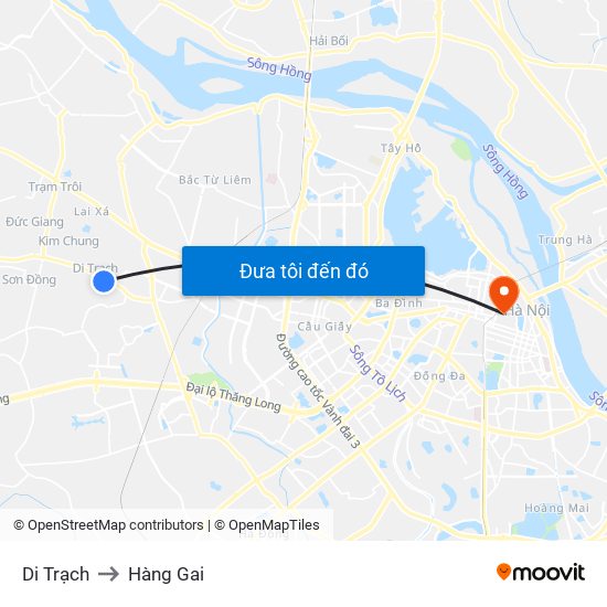 Di Trạch to Hàng Gai map