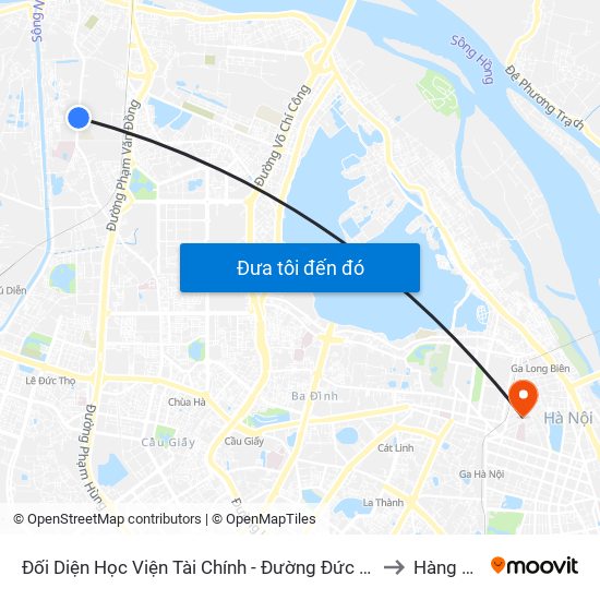 Đối Diện Học Viện Tài Chính - Đường Đức Thắng to Hàng Gai map