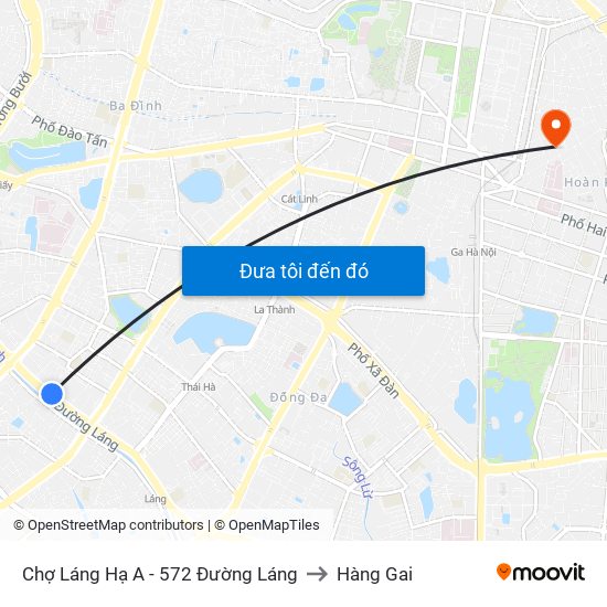 Chợ Láng Hạ A - 572 Đường Láng to Hàng Gai map