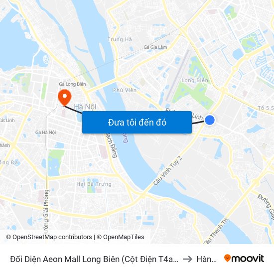 Đối Diện Aeon Mall Long Biên (Cột Điện T4a/2a-B Đường Cổ Linh) to Hàng Gai map