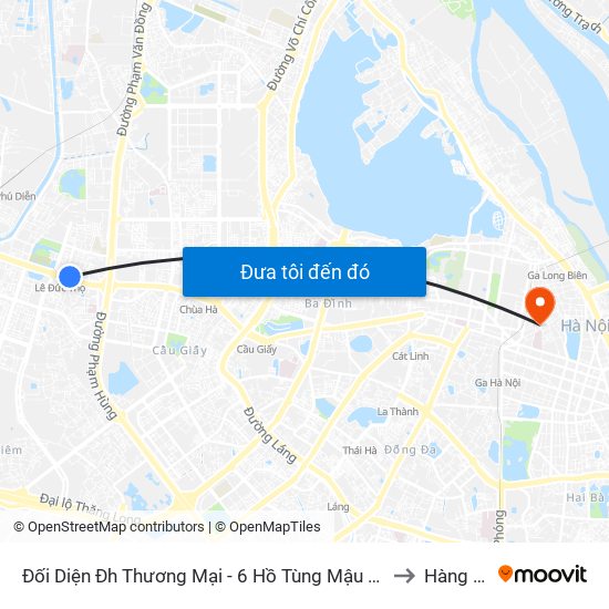 Đối Diện Đh Thương Mại - 6 Hồ Tùng Mậu (Cột Sau) to Hàng Gai map